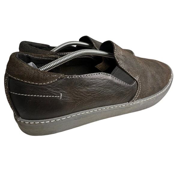 Ugg Men’s Kilian Slip On Sneaker Sz 13 Charcoal Black Leather Suede Wool Lined - Picture 11 of 15